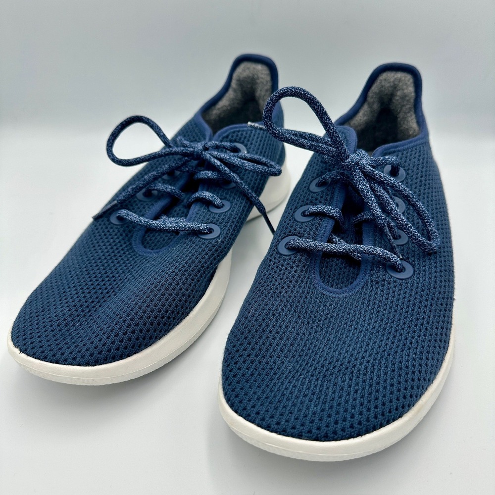 Allbirds Tree Runners Mens 12 Navy Blue Eucalyptus Fiber Sneakers TR M12